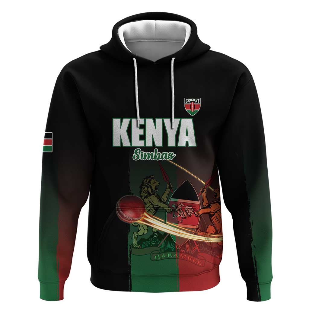 Custom Kenya Cricket Hoodie Go Simbas Go - Wonder Print Shop