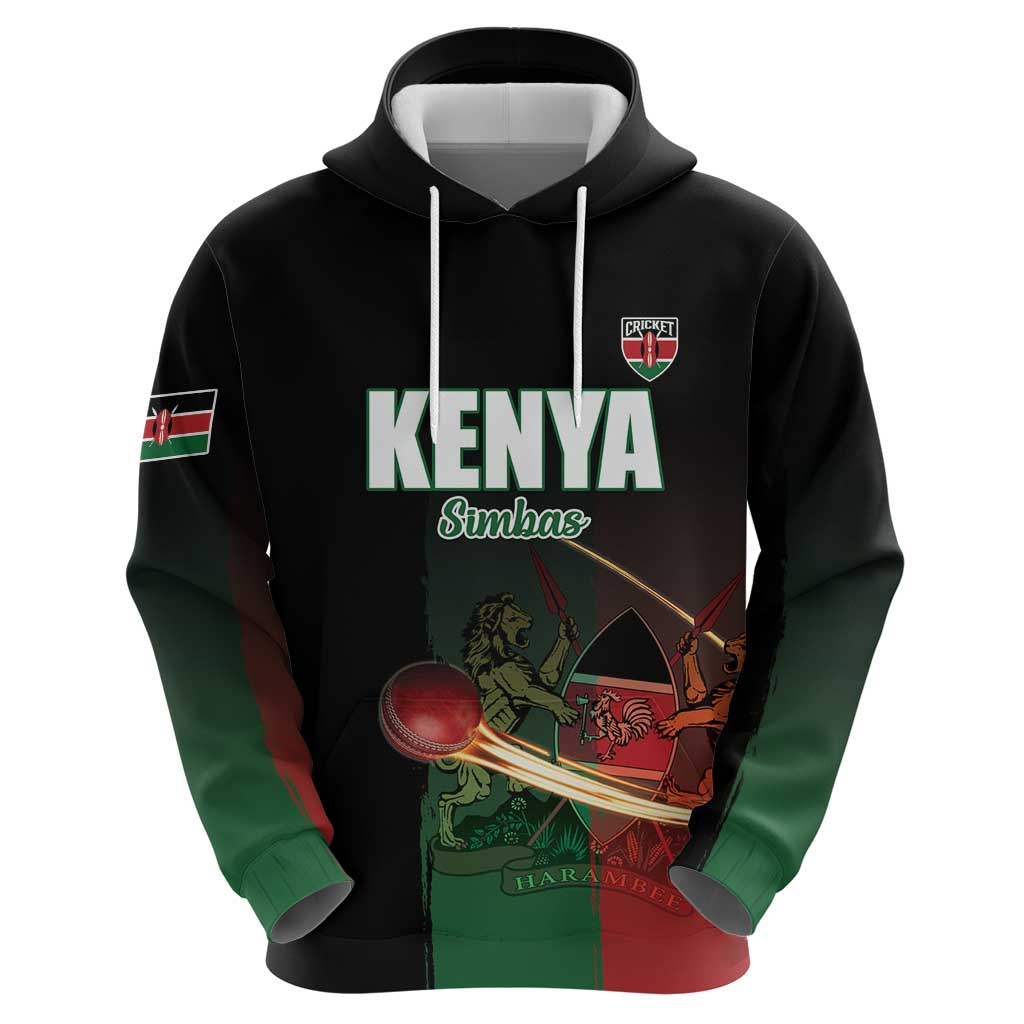 Custom Kenya Cricket Hoodie Go Simbas Go - Wonder Print Shop