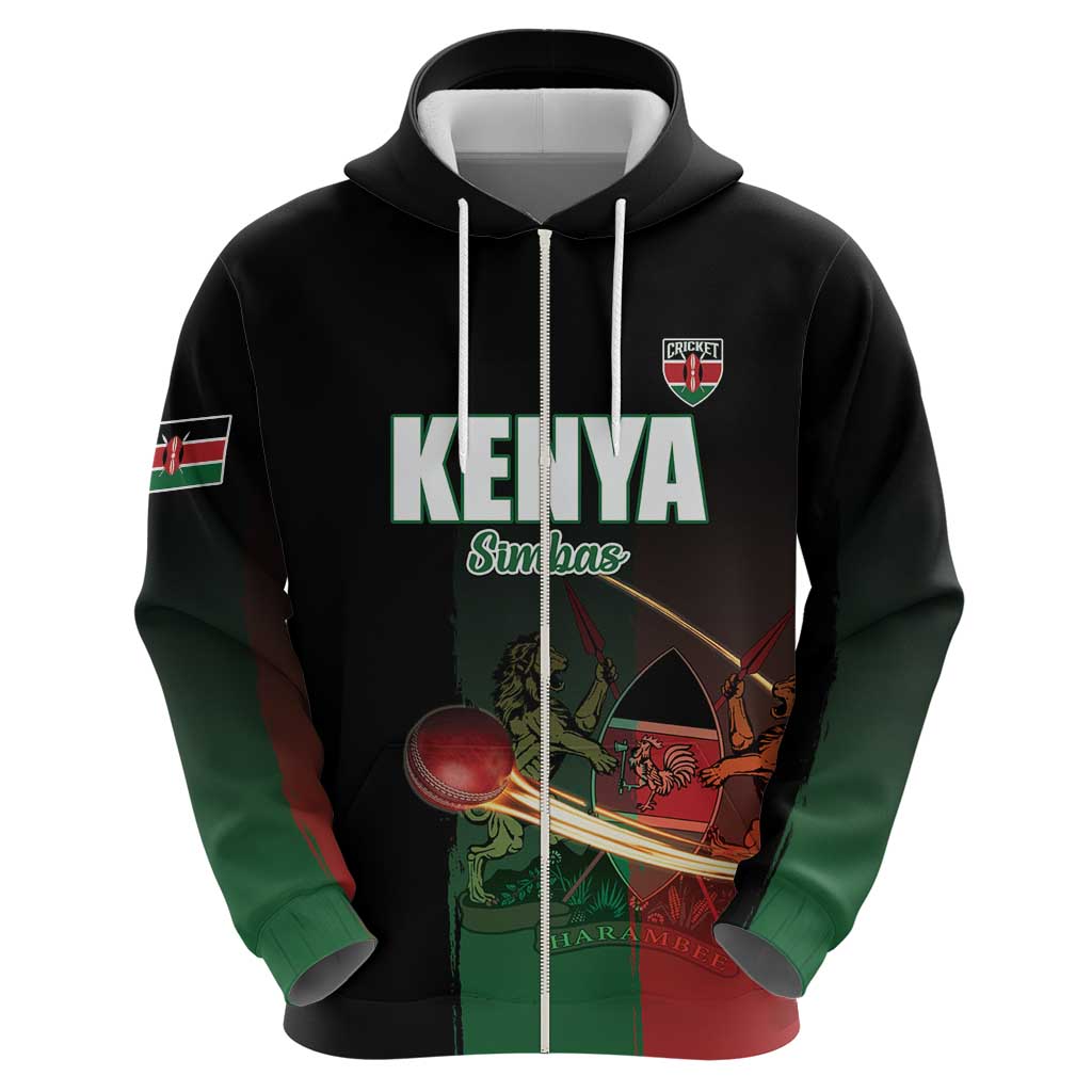 Custom Kenya Cricket Hoodie Go Simbas Go - Wonder Print Shop