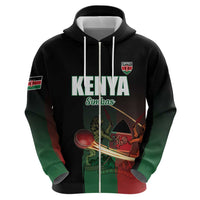 Custom Kenya Cricket Hoodie Go Simbas Go - Wonder Print Shop
