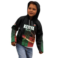 Custom Kenya Cricket Kid Hoodie Go Simbas Go - Wonder Print Shop