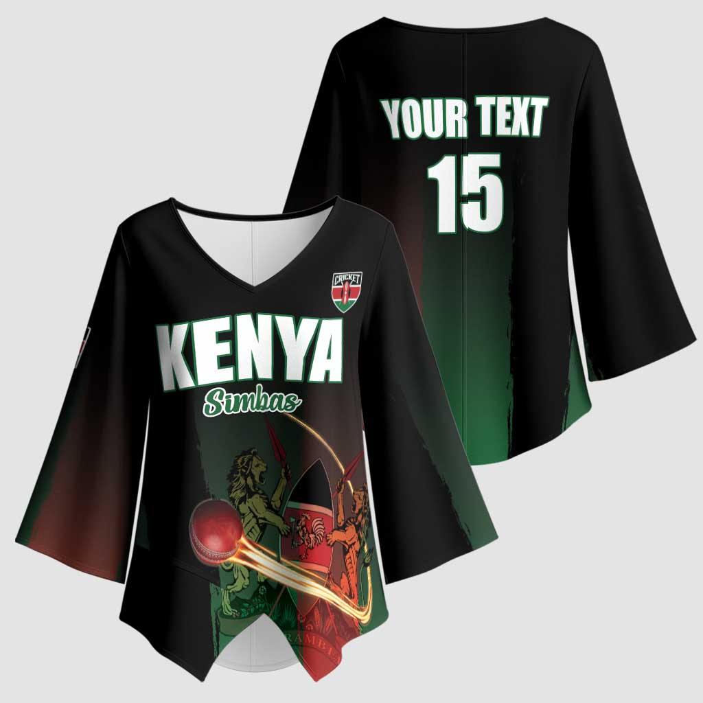 Kenya Cricket Kimono Sleeve Blouse Go Simbas Go - Wonder Print Shop