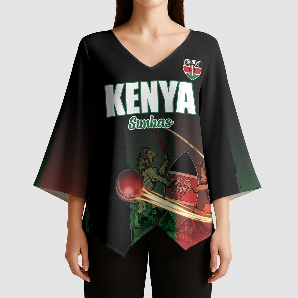 Kenya Cricket Kimono Sleeve Blouse Go Simbas Go - Wonder Print Shop