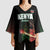 Kenya Cricket Kimono Sleeve Blouse Go Simbas Go - Wonder Print Shop