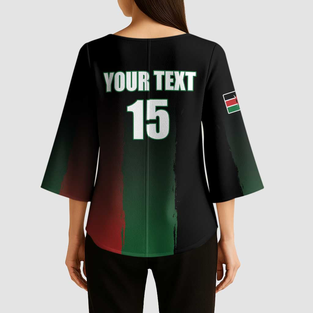 Kenya Cricket Kimono Sleeve Blouse Go Simbas Go - Wonder Print Shop