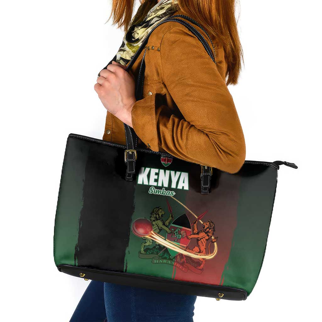 Kenya Cricket Leather Tote Bag Go Simbas Go - Wonder Print Shop