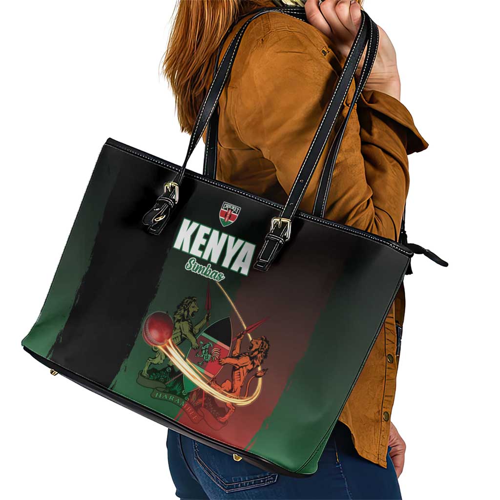 Kenya Cricket Leather Tote Bag Go Simbas Go - Wonder Print Shop
