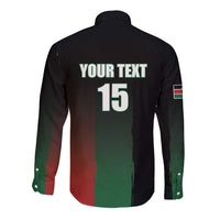Custom Kenya Cricket Long Sleeve Button Shirt Go Simbas Go - Wonder Print Shop