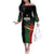 Custom Kenya Cricket Off The Shoulder Long Sleeve Dress Go Simbas Go - Wonder Print Shop