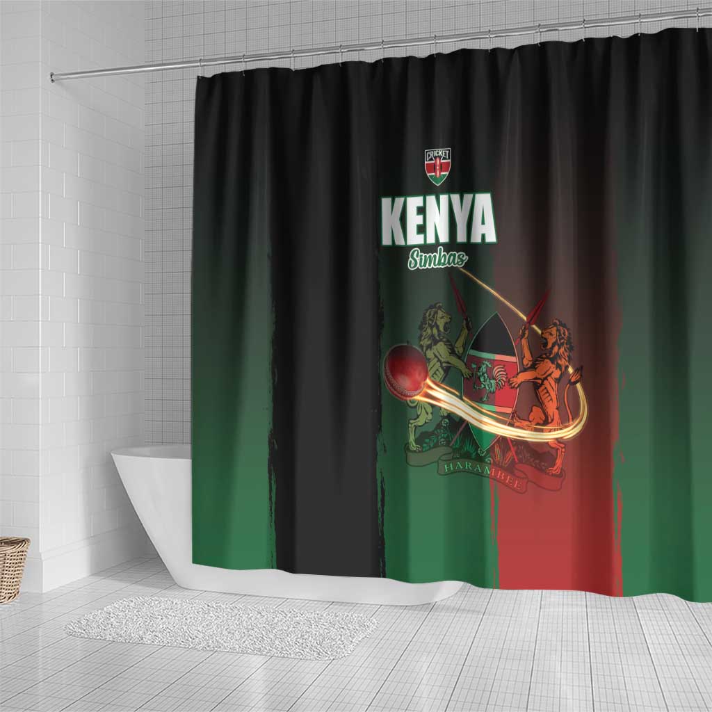 Kenya Cricket Shower Curtain Go Simbas Go - Wonder Print Shop