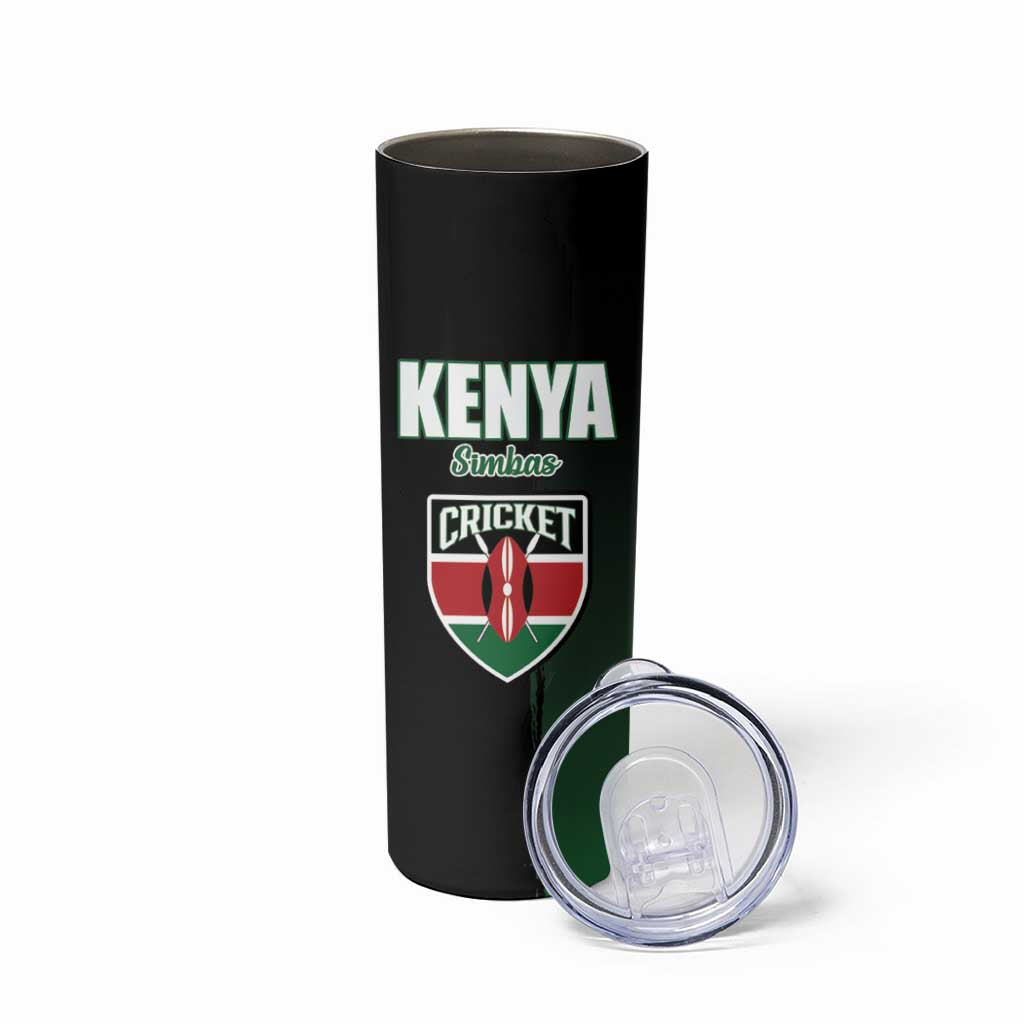 Custom Kenya Cricket Skinny Tumbler Go Simbas Go - Wonder Print Shop