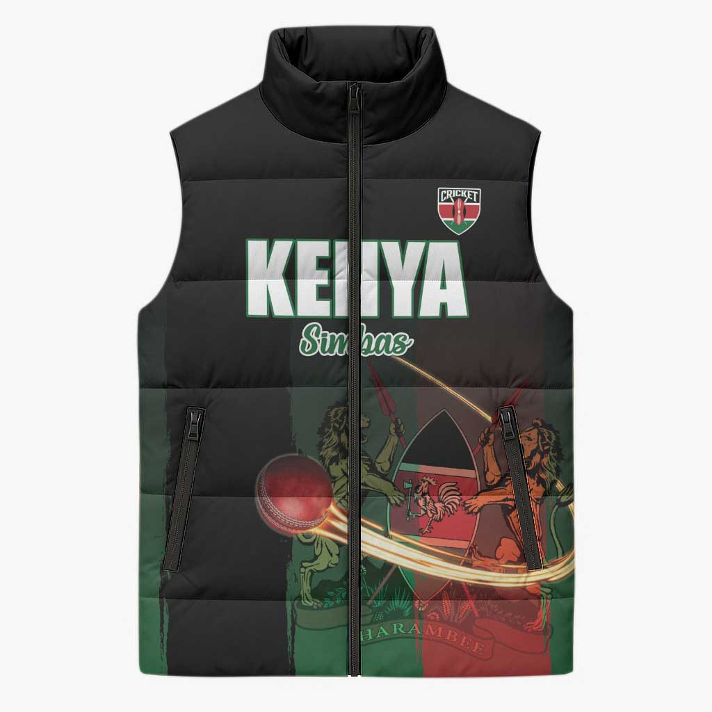 Kenya Cricket Sleeveless Puffer Jacket Go Simbas Go - Wonder Print Shop