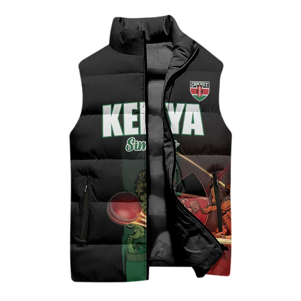 Kenya Cricket Sleeveless Puffer Jacket Go Simbas Go - Wonder Print Shop