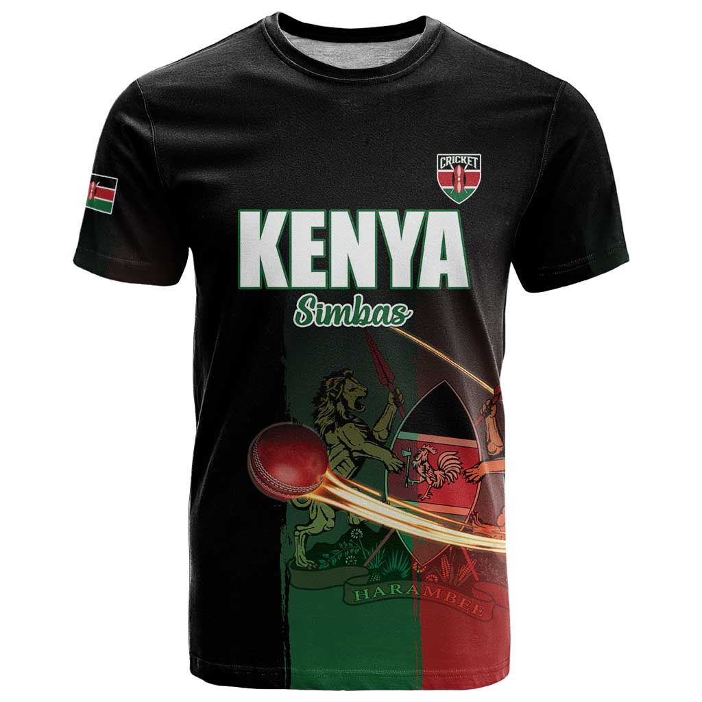 Custom Kenya Cricket T Shirt Go Simbas Go - Wonder Print Shop