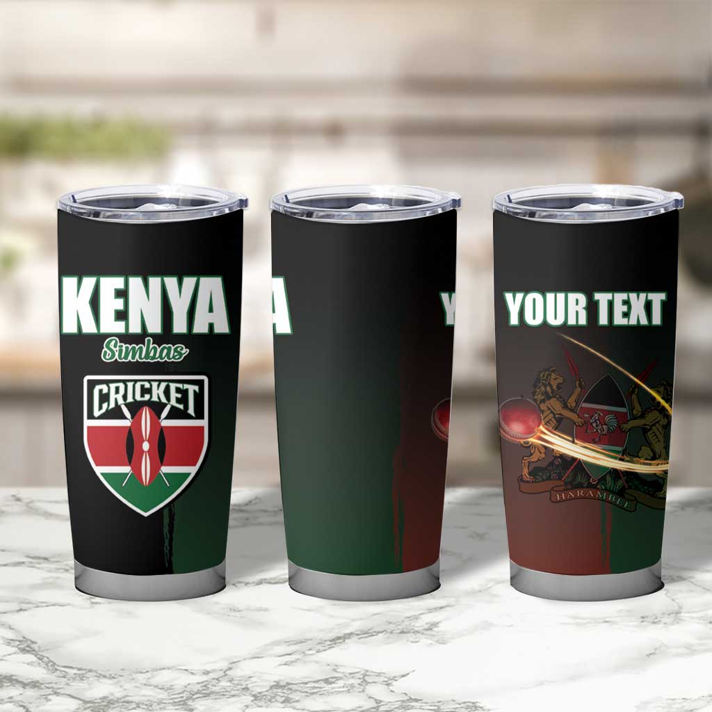 Custom Kenya Cricket Tumbler Cup Go Simbas Go - Wonder Print Shop