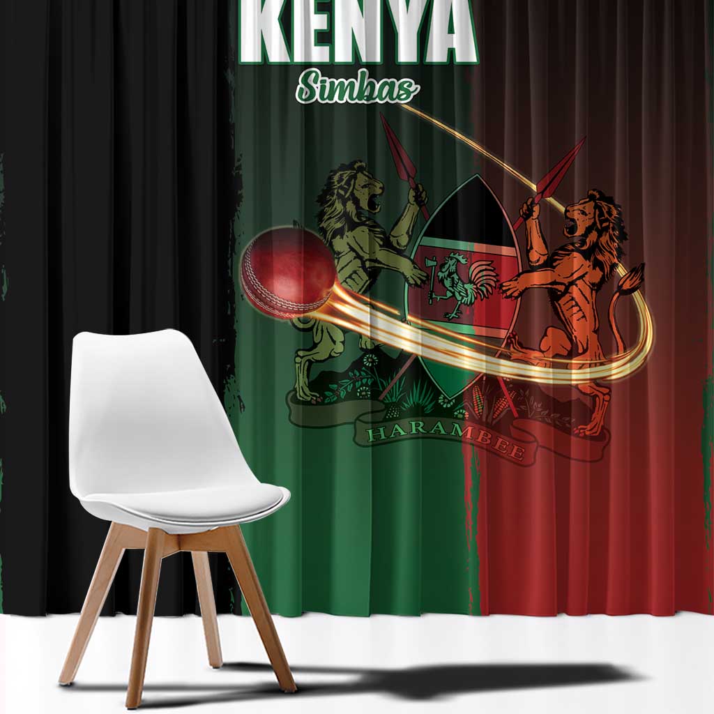 Kenya Cricket Window Curtain Go Simbas Go - Wonder Print Shop