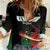 Custom Kenya Cricket Women Casual Shirt Go Simbas Go - Wonder Print Shop