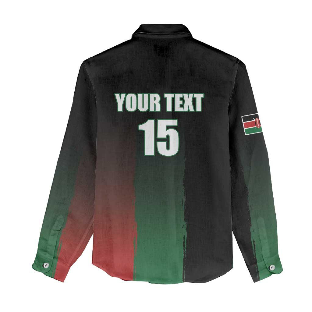 Custom Kenya Cricket Women Casual Shirt Go Simbas Go - Wonder Print Shop