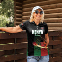 Custom Kenya Cricket Women Polo Shirt Go Simbas Go - Wonder Print Shop