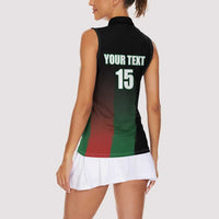 Custom Kenya Cricket Women Sleeveless Polo Shirt Go Simbas Go - Wonder Print Shop