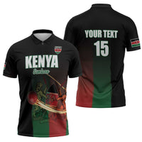 Kenya Cricket Zipper Polo Shirt Go Simbas Go - Wonder Print Shop