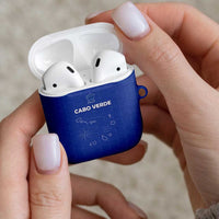 Cape Verde Football AirPods Case Come On Tubaroes Azuis - Blue - Wonder Print Shop
