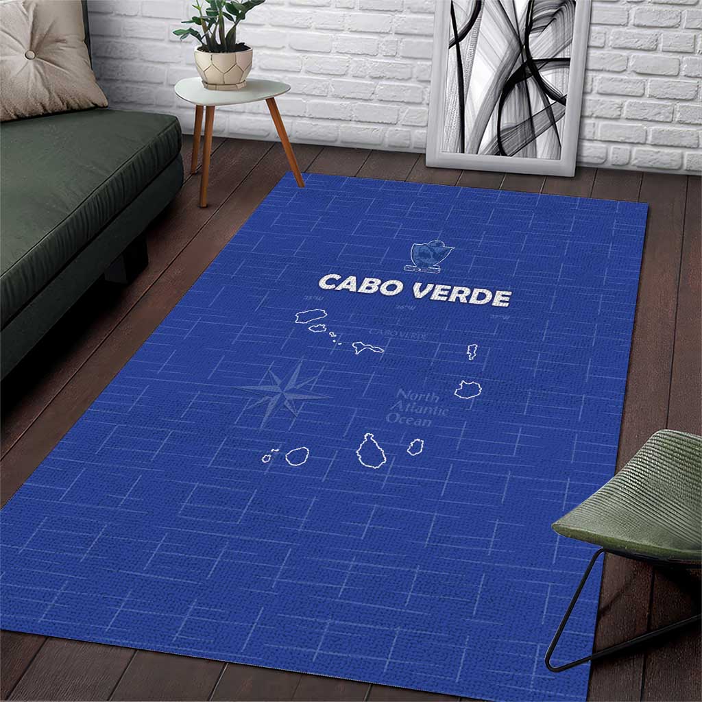 Cape Verde Football Area Rug Come On Tubaroes Azuis - Blue - Wonder Print Shop