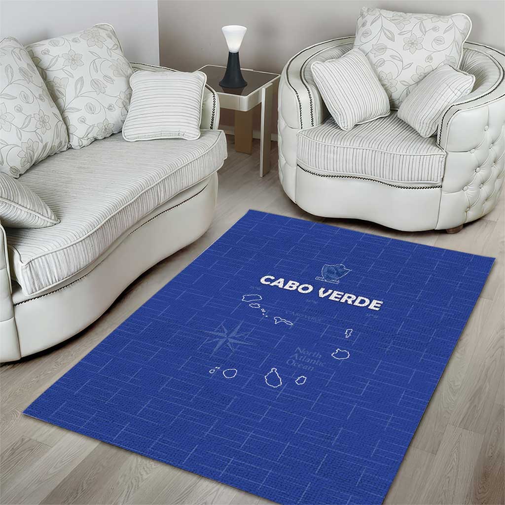 Cape Verde Football Area Rug Come On Tubaroes Azuis - Blue - Wonder Print Shop