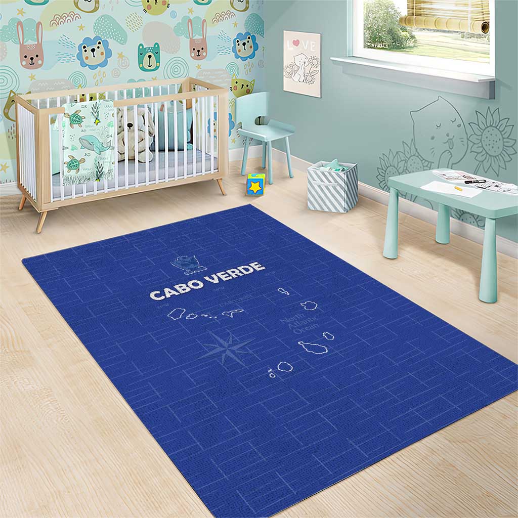 Cape Verde Football Area Rug Come On Tubaroes Azuis - Blue - Wonder Print Shop