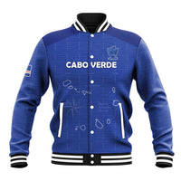 Custom Cape Verde Football Baseball Jacket Come On Tubaroes Azuis - Blue - Wonder Print Shop