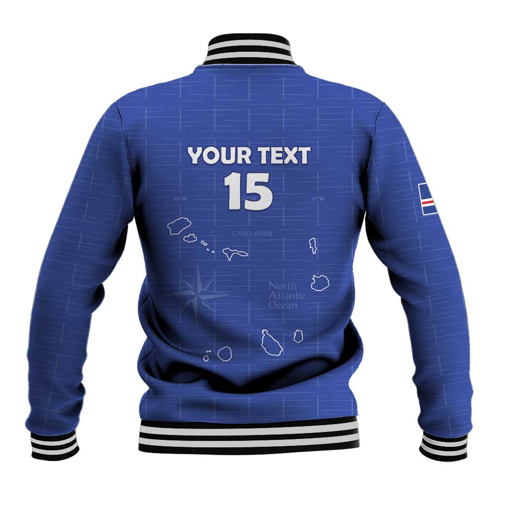 Custom Cape Verde Football Baseball Jacket Come On Tubaroes Azuis - Blue - Wonder Print Shop