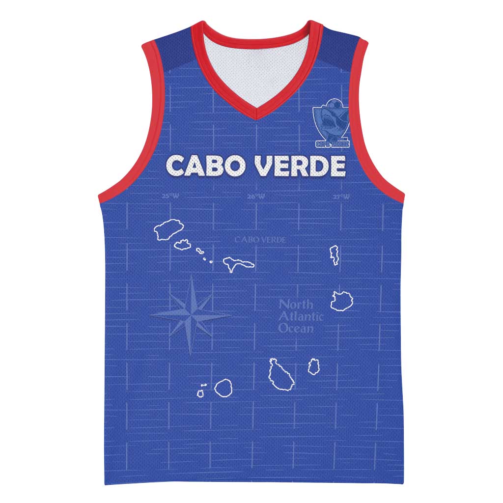 Custom Cape Verde Football Basketball Jersey Come On Tubaroes Azuis - Blue - Wonder Print Shop
