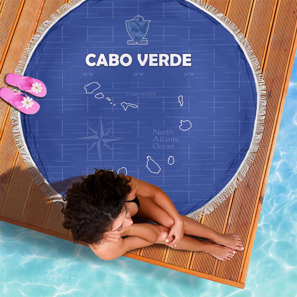 Cape Verde Football Beach Blanket Come On Tubaroes Azuis - Blue - Wonder Print Shop
