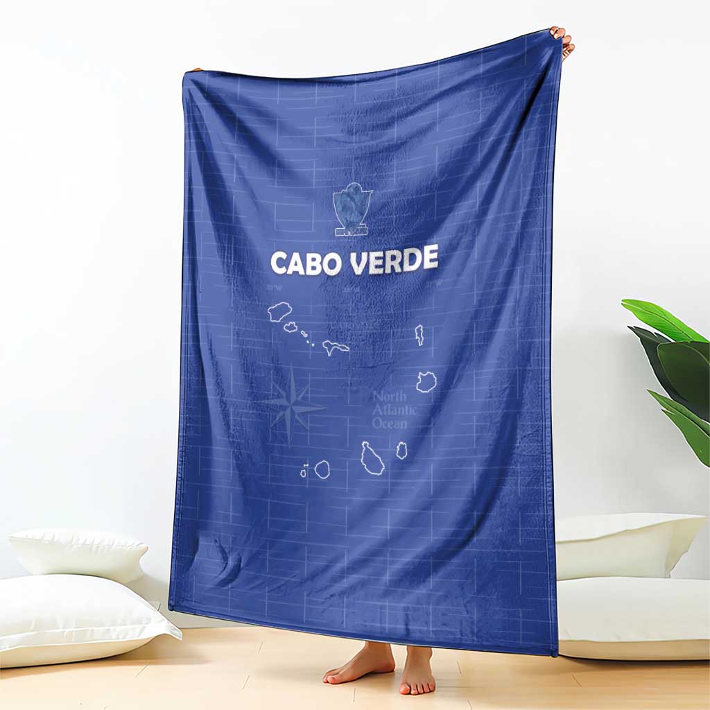 Cape Verde Football Blanket Come On Tubaroes Azuis - Blue - Wonder Print Shop