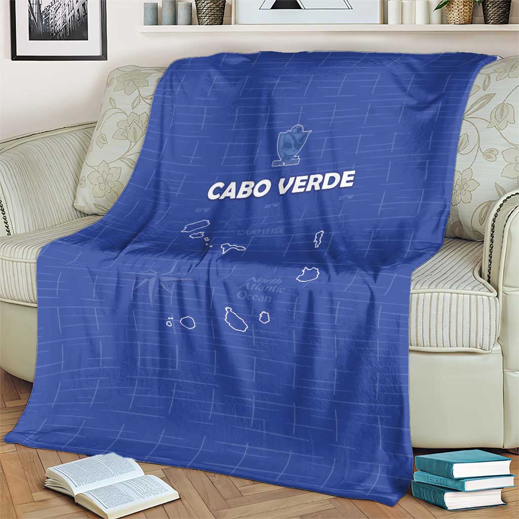 Cape Verde Football Blanket Come On Tubaroes Azuis - Blue - Wonder Print Shop