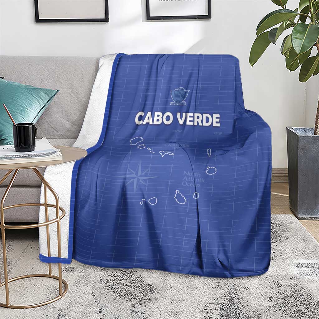 Cape Verde Football Blanket Come On Tubaroes Azuis - Blue - Wonder Print Shop