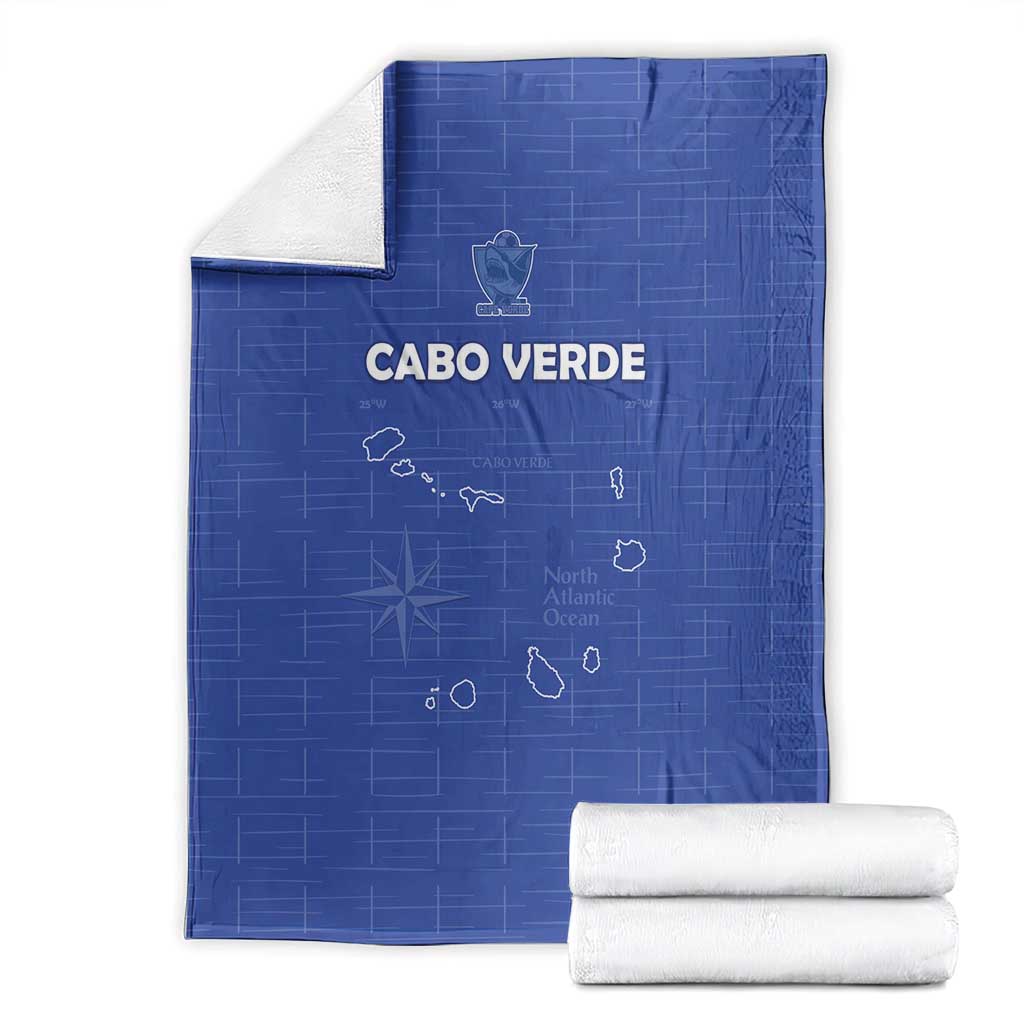 Cape Verde Football Blanket Come On Tubaroes Azuis - Blue - Wonder Print Shop