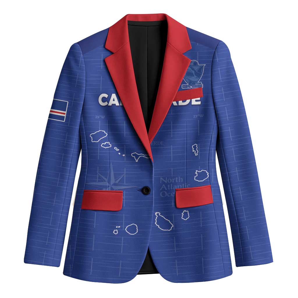 Custom Cape Verde Football Blazer Come On Tubaroes Azuis - Blue - Wonder Print Shop