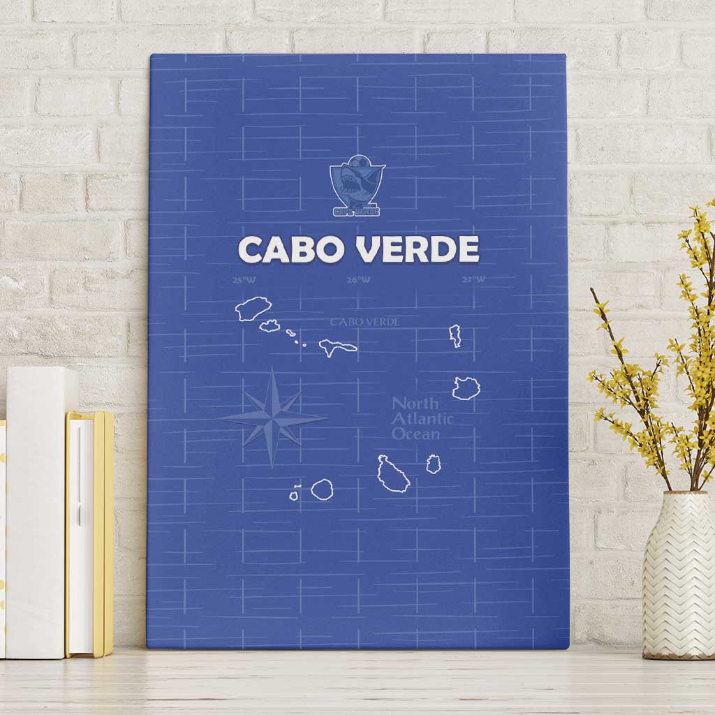 Cape Verde Football Canvas Wall Art Come On Tubaroes Azuis - Blue - Wonder Print Shop
