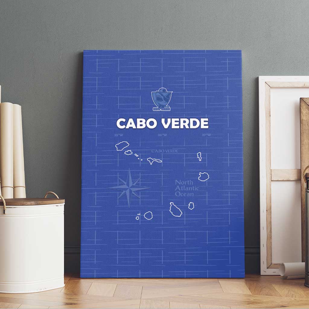 Cape Verde Football Canvas Wall Art Come On Tubaroes Azuis - Blue - Wonder Print Shop