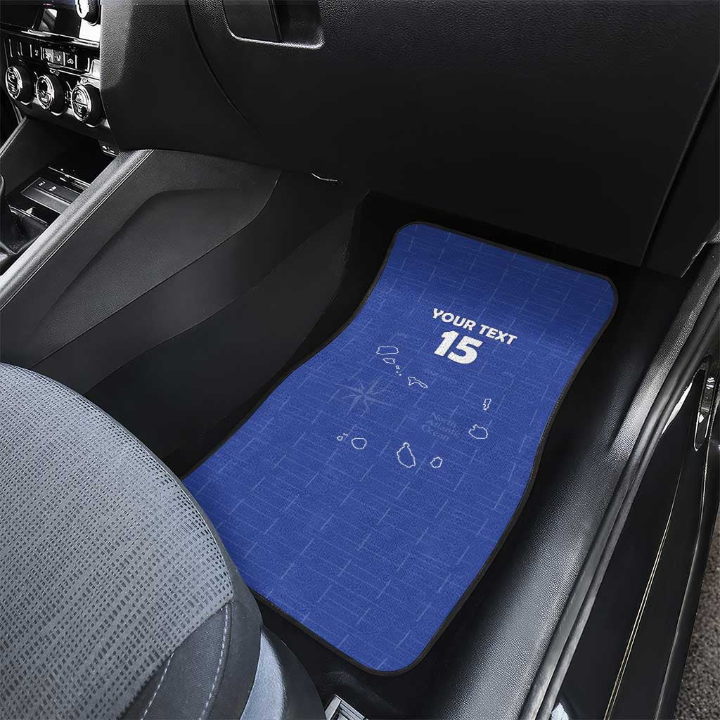 Custom Cape Verde Football Car Mats Come On Tubaroes Azuis - Blue - Wonder Print Shop
