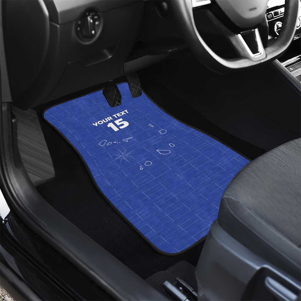 Custom Cape Verde Football Car Mats Come On Tubaroes Azuis - Blue - Wonder Print Shop