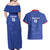 Custom Cape Verde Football Couples Matching Off Shoulder Maxi Dress and Hawaiian Shirt Come On Tubaroes Azuis - Blue - Wonder Print Shop