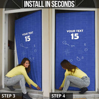 Custom Cape Verde Football Door Cover Come On Tubaroes Azuis - Blue - Wonder Print Shop