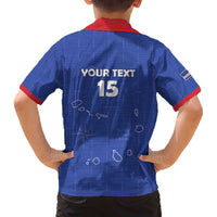 Custom Cape Verde Football Family Matching Off The Shoulder Long Sleeve Dress and Hawaiian Shirt Come On Tubaroes Azuis - Blue - Wonder Print Shop