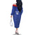 Custom Cape Verde Football Family Matching Off The Shoulder Long Sleeve Dress and Hawaiian Shirt Come On Tubaroes Azuis - Blue - Wonder Print Shop