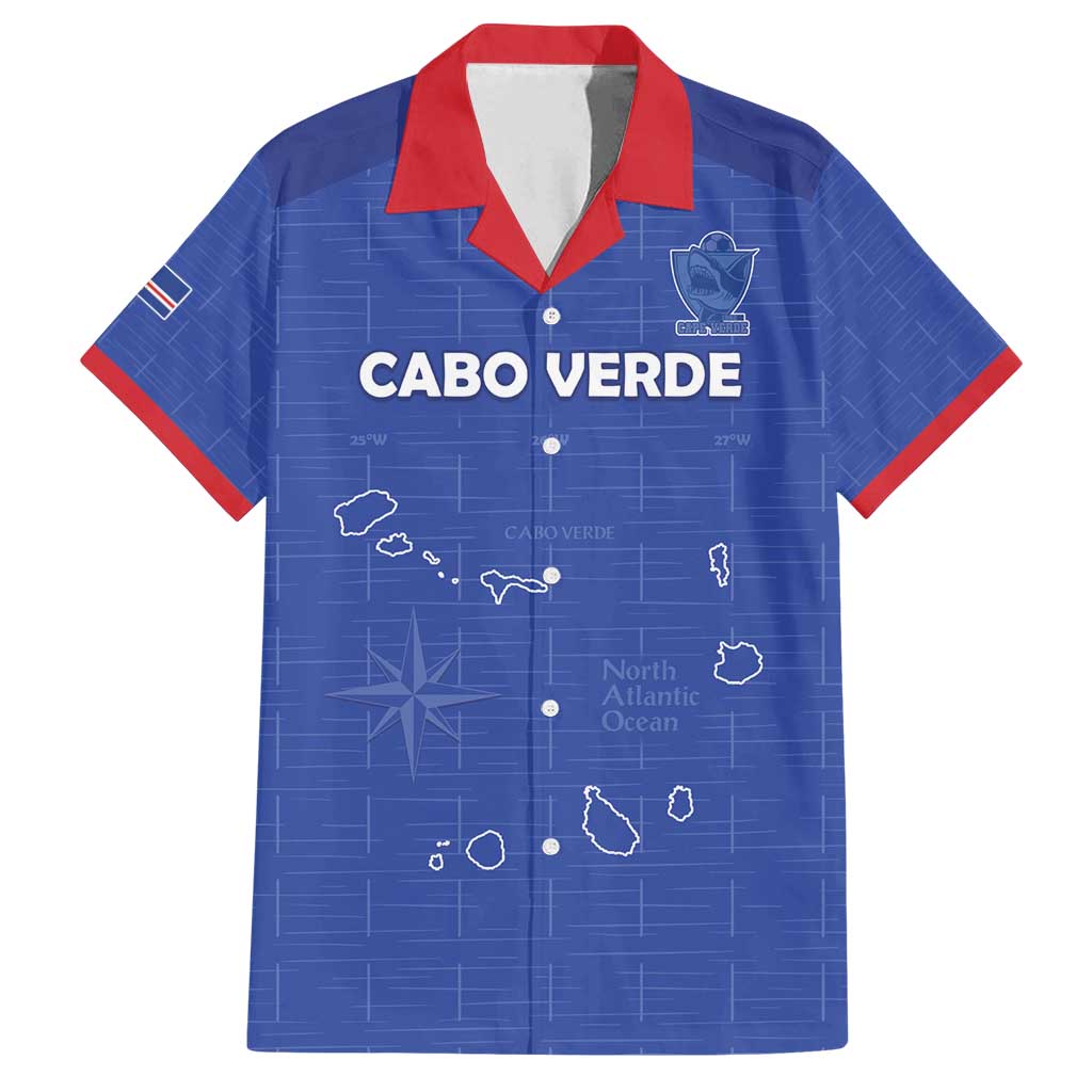 Custom Cape Verde Football Family Matching Puletasi and Hawaiian Shirt Come On Tubaroes Azuis - Blue - Wonder Print Shop