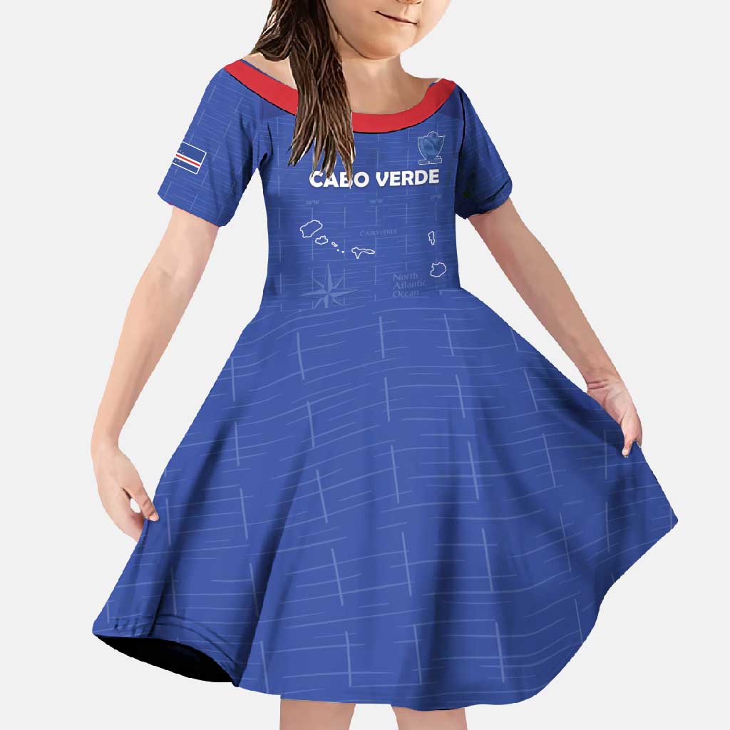 Custom Cape Verde Football Family Matching Short Sleeve Bodycon Dress and Hawaiian Shirt Come On Tubaroes Azuis - Blue - Wonder Print Shop