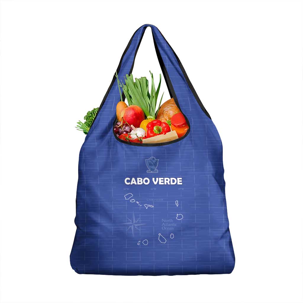 Cape Verde Football Grocery Bag Come On Tubaroes Azuis - Blue - Wonder Print Shop