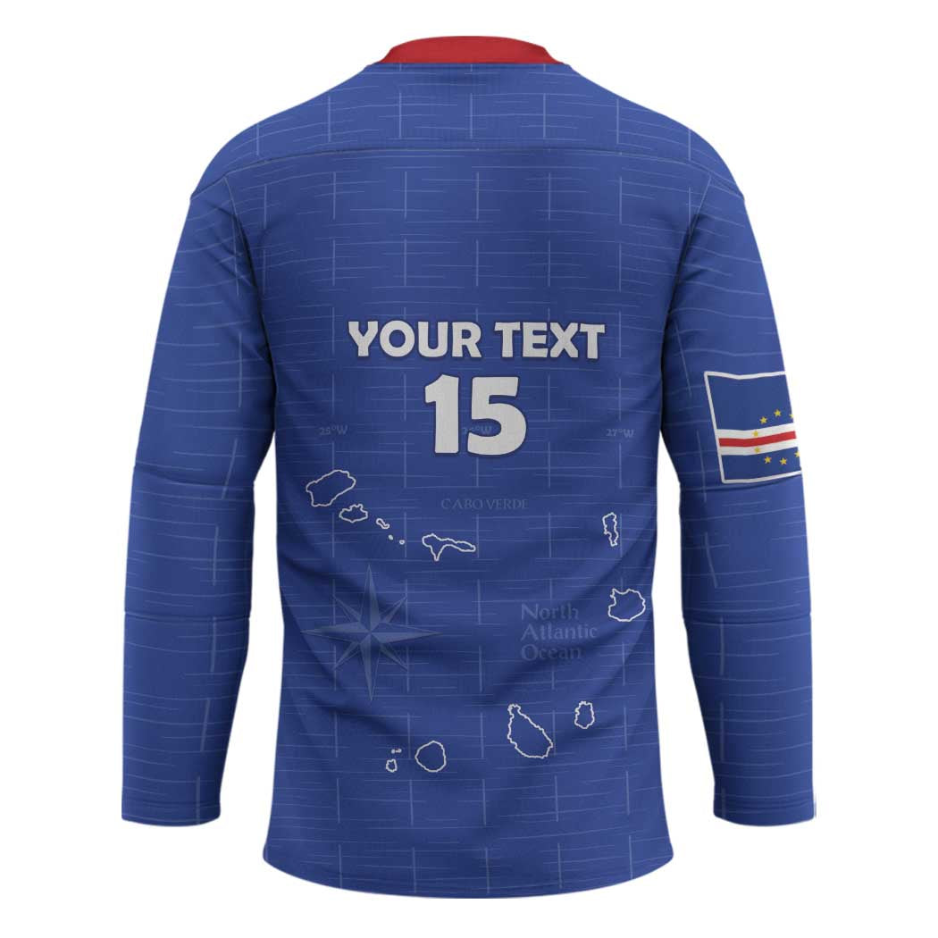 Custom Cape Verde Football Hockey Jersey Come On Tubaroes Azuis - Blue - Wonder Print Shop